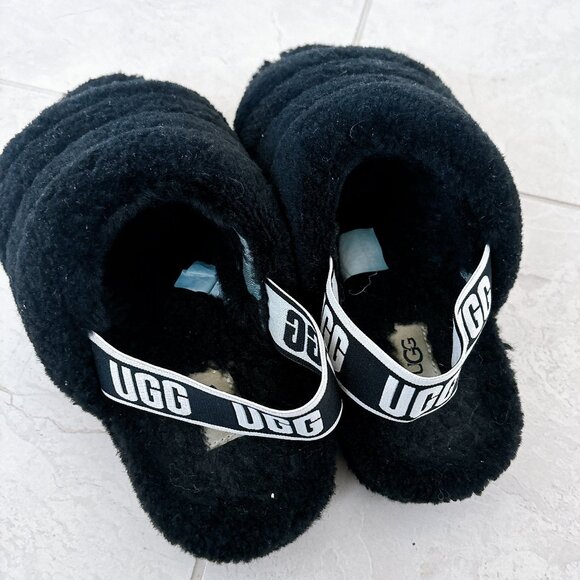 75% NEW UGG BLACK SLIDES, SIZE 7 - Picture 6 of 7